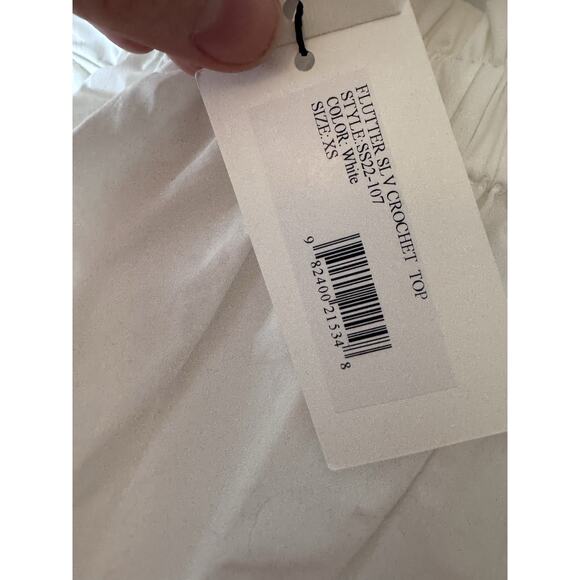 Sea Rylee Crochet Trim Top, White Womens Size XS NWT $275 - Picture 5 of 13